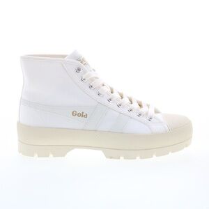 Gola Coaster Peak High CLB092 Womens White Canvas Lifestyle Sneakers Shoes